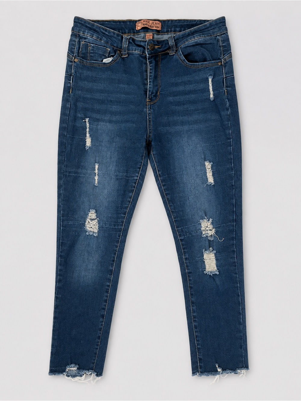 Wax Jean Distressed High Rise Skinny Jeans 11/30